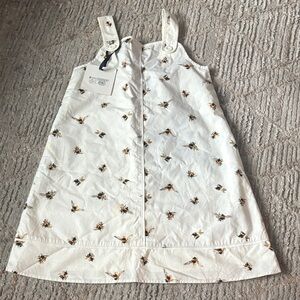 Victoria BeckhamWhite Dress with Bee Print